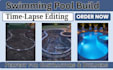 a cinematic swimming pool construction timelapse