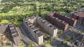 visualize 3d residential community,district landscape,urban planning,visualize 3