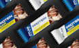 design premium protein bar, chocolate, snack and wrapper packaging