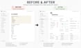 set up notion dashboard, templates, databases, and automation