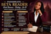 beta read, romance beta reader cozy mystery beta reading fiction alpha reader