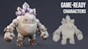 design stylized 3d game character model and texture