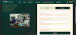 create a responsive HTML CSS javascript landing page