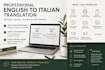 manually translate english to italian with proofreading