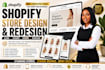 clone, revamp, design, redesign shopify store website