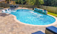 build backyard landscape design, pool garden and 3d rendering