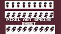design 2d pixel art character 8bit sprite sheet and game assets
