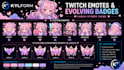 design custom twitch emotes and evolving badges