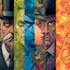 design a dark gritty cyberpunk comic book cover