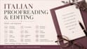 proofread and edit your italian text