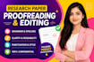 proofread and edit your research paper professionally