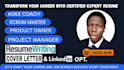 write a scrum master resume, project management, cover letter and linkedin opt