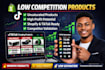 do low competition shopify product research