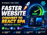 convert HTML CSS js website to react single page application