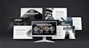 design a modern investor pitch deck or company presentation