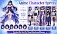 draw professional anime character sprites for your visual novel