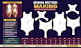 draft swimwear patterns, bikini sewing patterns and tech packs