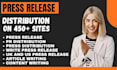 write press release and do top press release distribution