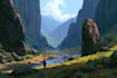 draw stylized environment art and 2d backgrounds