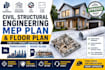 civil, structural engineering mep plan floor plan in pennsylvania, rhode island