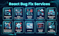 fix react js bugs, errors and issues