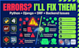 fix python, django and django rest framework bugs and errors