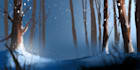 create atmospheric winter and snow environment concept art
