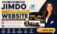 design redesign modern jimdo restaurant website with menu and table booking