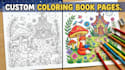 illustrate a coloring book with custom line art in 24 hr