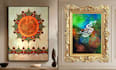 create handmade abstract and calligraphy paintings on canvas