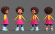 3d cartoon character design stylized game characters, animation ready character