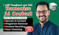 humanize ai text, evaluate, edit ai content, proofread novel and format for KDP