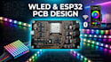 design led lighting pcb, wled, ws2812b, esp32 and wifi controller