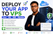 deploy node js react next js app to vps linux server with SSL dns nginx