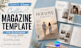 do editable canva custom magazine template design for relationship memory book