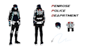 2d character concept art sheet and turnaround for games