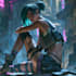 cyberpunk female character desing