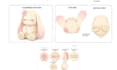 design custom plush reference sheet, stuffed animal character plush tech pack