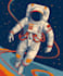 create a high quality custom sci fi astronaut illustration