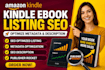 kindle ebook listing SEO, optimize metadata description using publisher rocket