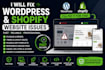 fix shopify and wordpress issues