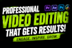 edit professional videos for youtube, reels and social media