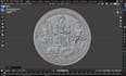 create detailed 3d bas relief coin designs