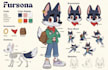 create a custom furry and fursona reference sheet