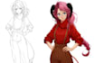 draw custom art and anime characters and mecha art