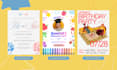 create beautiful baby and party canva invitation
