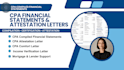 prepare CPA compiled financial statements, certification and attestation letter