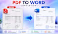 convert PDF to word
