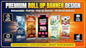 retractable banner, pull up banner, retractable banner design, roll up banner