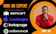 create landing page sales funnel using samcart, leadpages, instapage, convertri